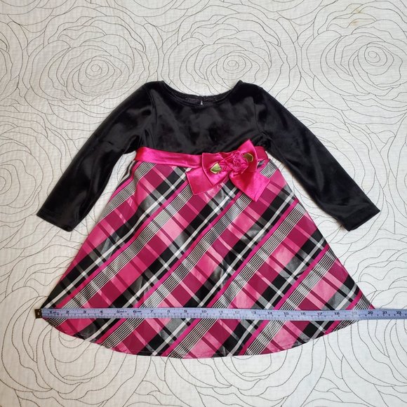 [12-18M] Marc & Maddie Pink & Black Fancy Dress - Picture 8 of 10